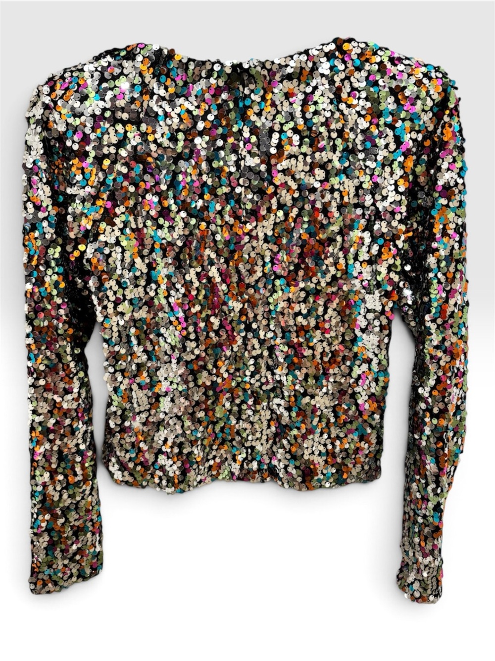 HUNTER BELL Multicolor Sequin Long-Sleeve Blouse - Picture 2 of 5
